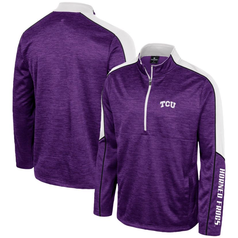 NCAA TCU Horned Frogs Marled Half-Zip Jacket