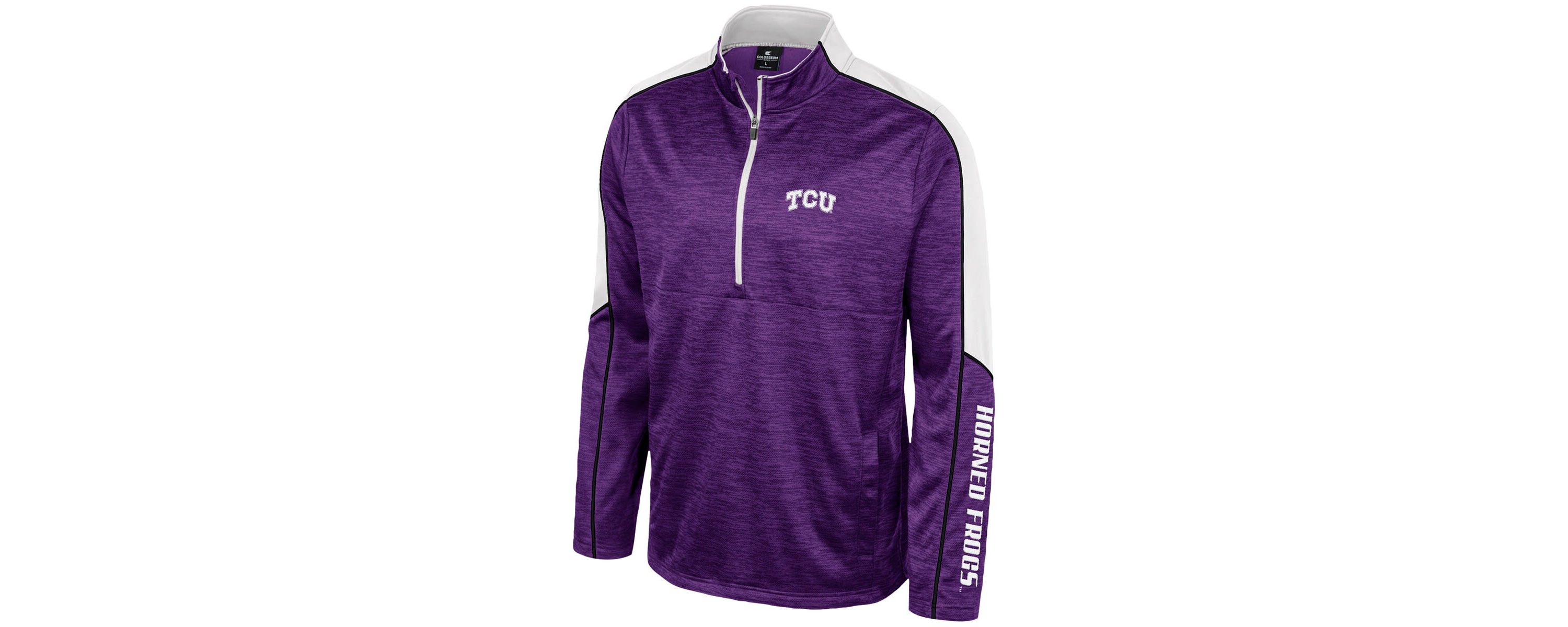 NCAA TCU Horned Frogs Marled Half-Zip Jacket