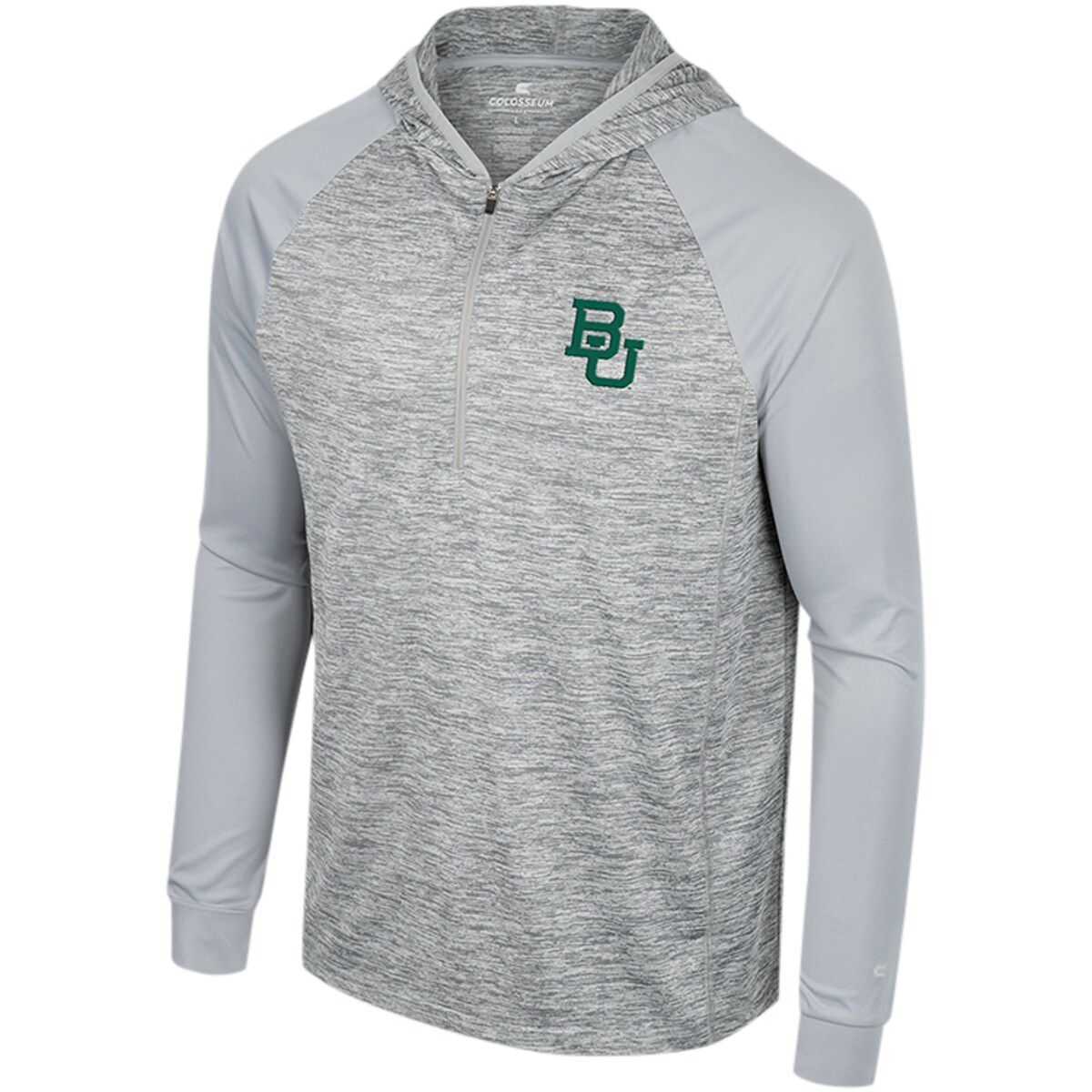 NCAA Baylor Bears Cybernetic Raglan Quarter-Zip Hooded Top