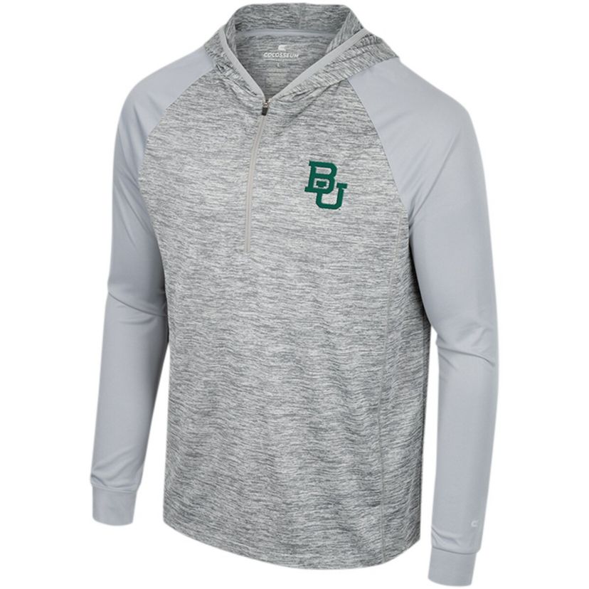 NCAA Baylor Bears Cybernetic Raglan Quarter-Zip Hooded Top