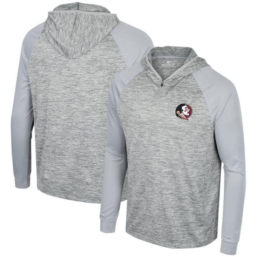 NCAA Florida State Seminoles Cybernetic Raglan Quarter-Zip Hooded Top