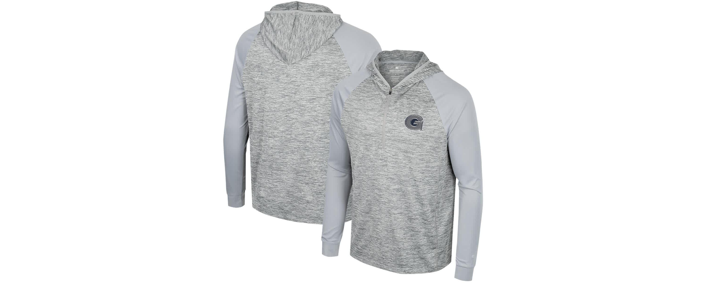 NCAA Georgetown Hoyas Cybernetic Raglan Quarter-Zip Hooded Top