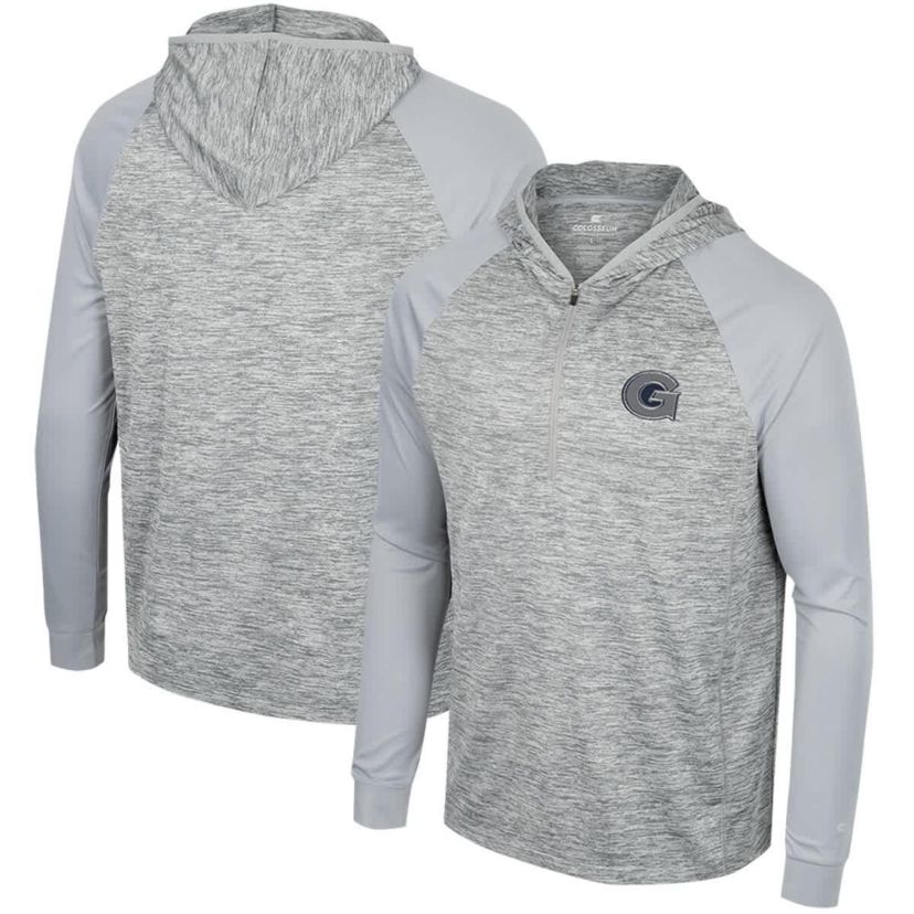NCAA Georgetown Hoyas Cybernetic Raglan Quarter-Zip Hooded Top
