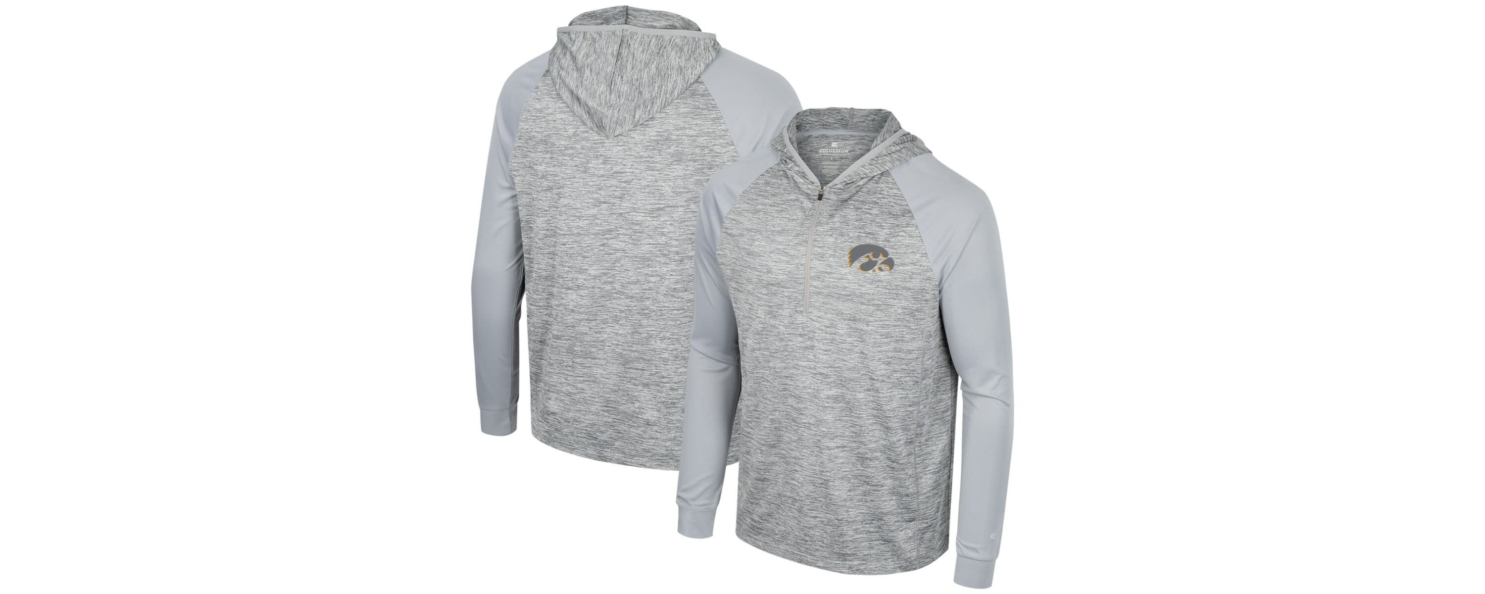 NCAA Iowa Hawkeyes Cybernetic Raglan Quarter-Zip Hooded Top