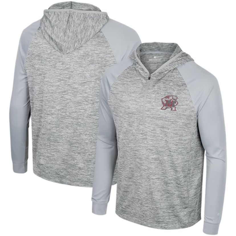 NCAA Maryland Terrapins Cybernetic Raglan Quarter-Zip Hooded Top