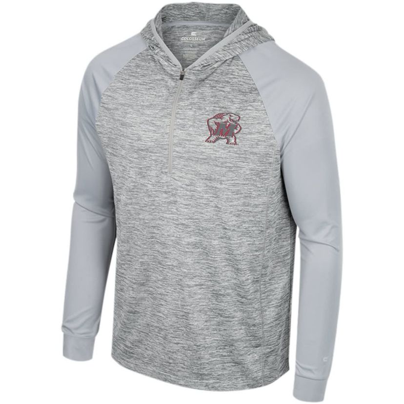 NCAA Maryland Terrapins Cybernetic Raglan Quarter-Zip Hooded Top
