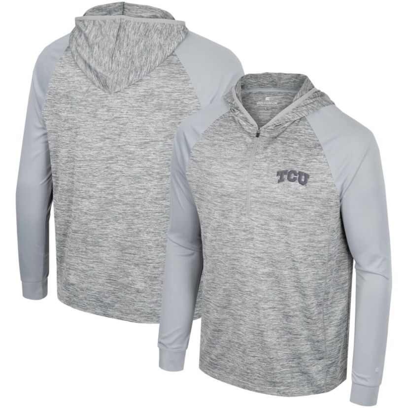 NCAA TCU Horned Frogs Cybernetic Raglan Quarter-Zip Hooded Top