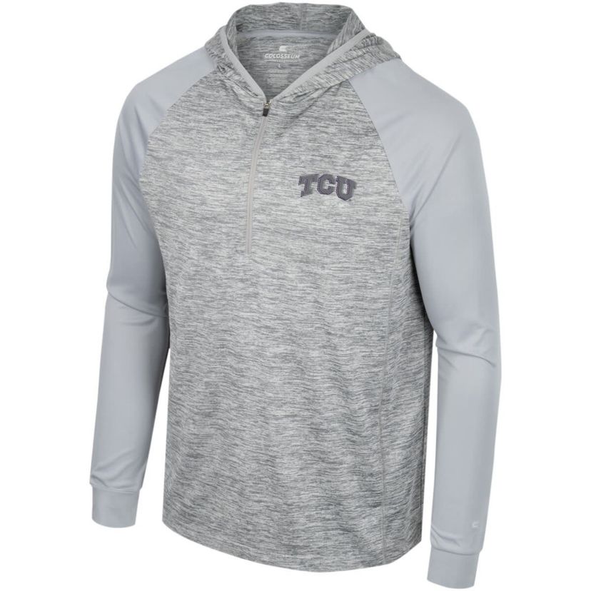 NCAA TCU Horned Frogs Cybernetic Raglan Quarter-Zip Hooded Top