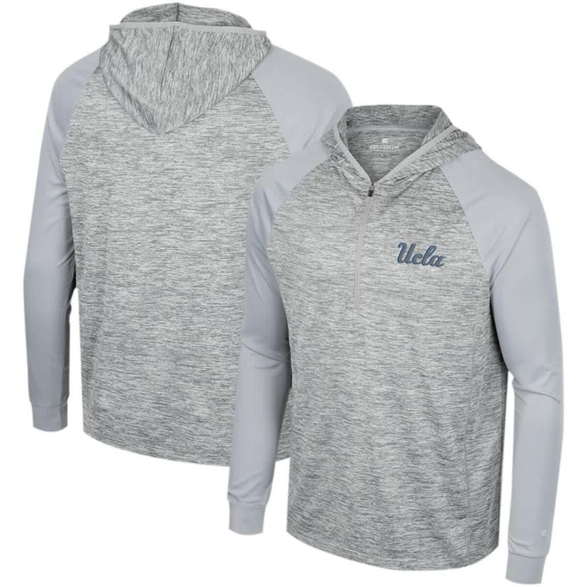 NCAA UCLA Bruins Cybernetic Raglan Quarter-Zip Hooded Top