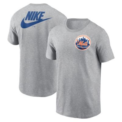 Men's MLB Nike New York Mets Cooperstown Collection Large Logo 2-Hit T-Shirt