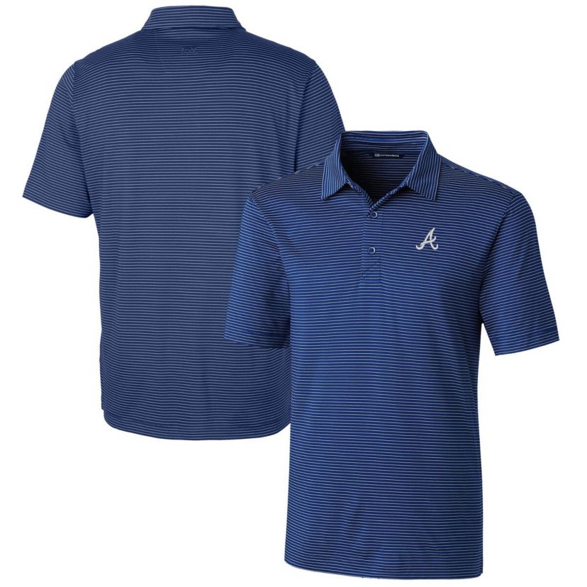 MLB Atlanta Braves Forge Pencil Stripe Stretch Polo
