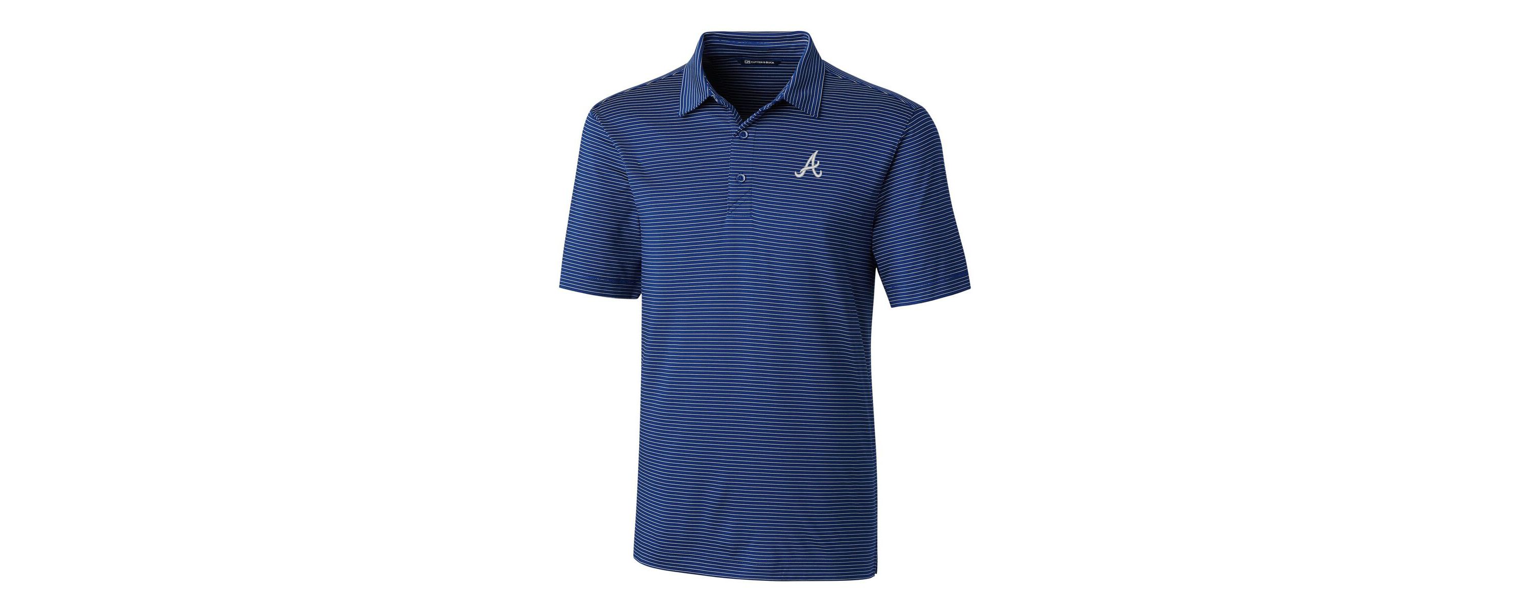 MLB Atlanta Braves Forge Pencil Stripe Stretch Polo