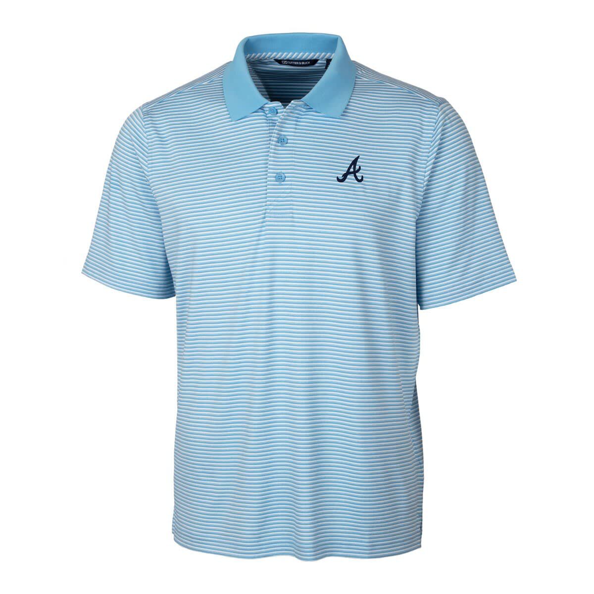 MLB Light Atlanta Braves Forge Tonal Stripe Stretch Polo