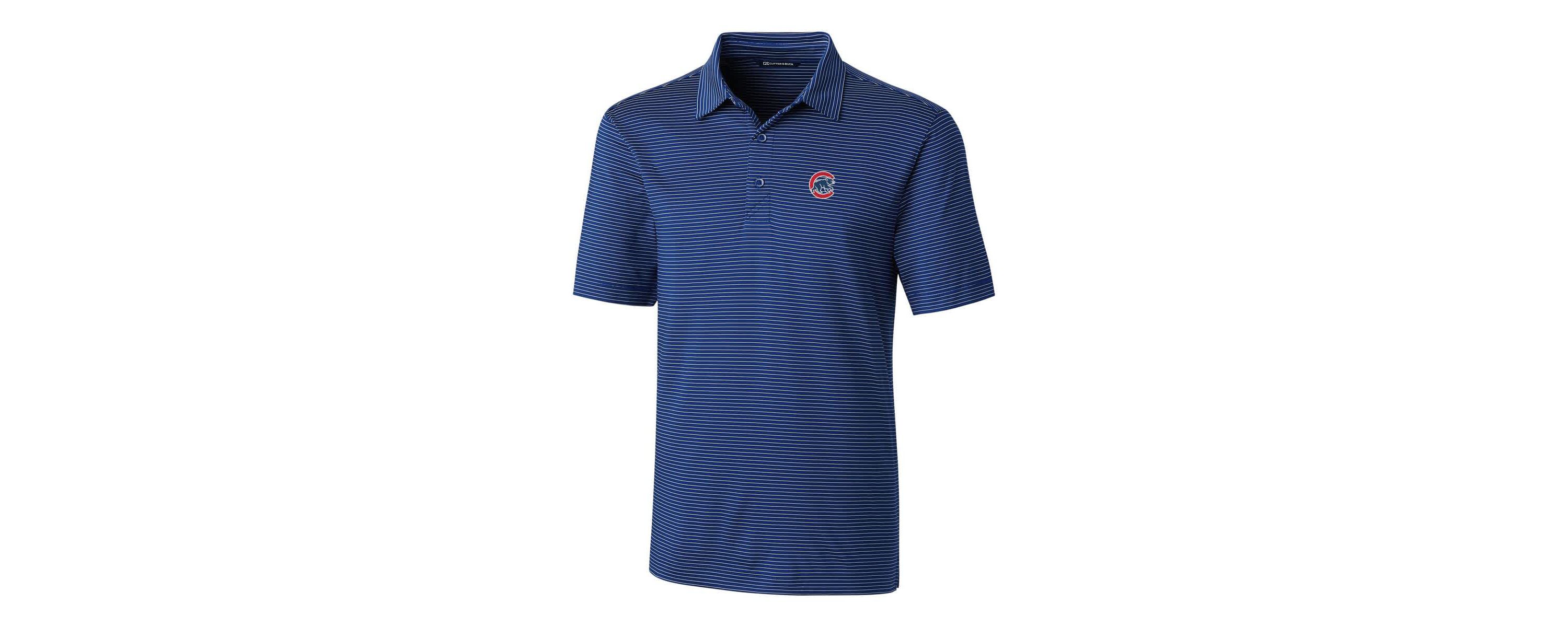 MLB Chicago Cubs Forge Pencil Stripe Stretch Polo
