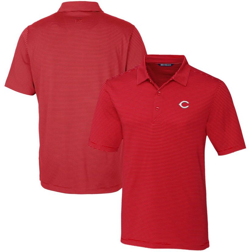MLB Cincinnati Reds Forge Pencil Stripe Stretch Polo