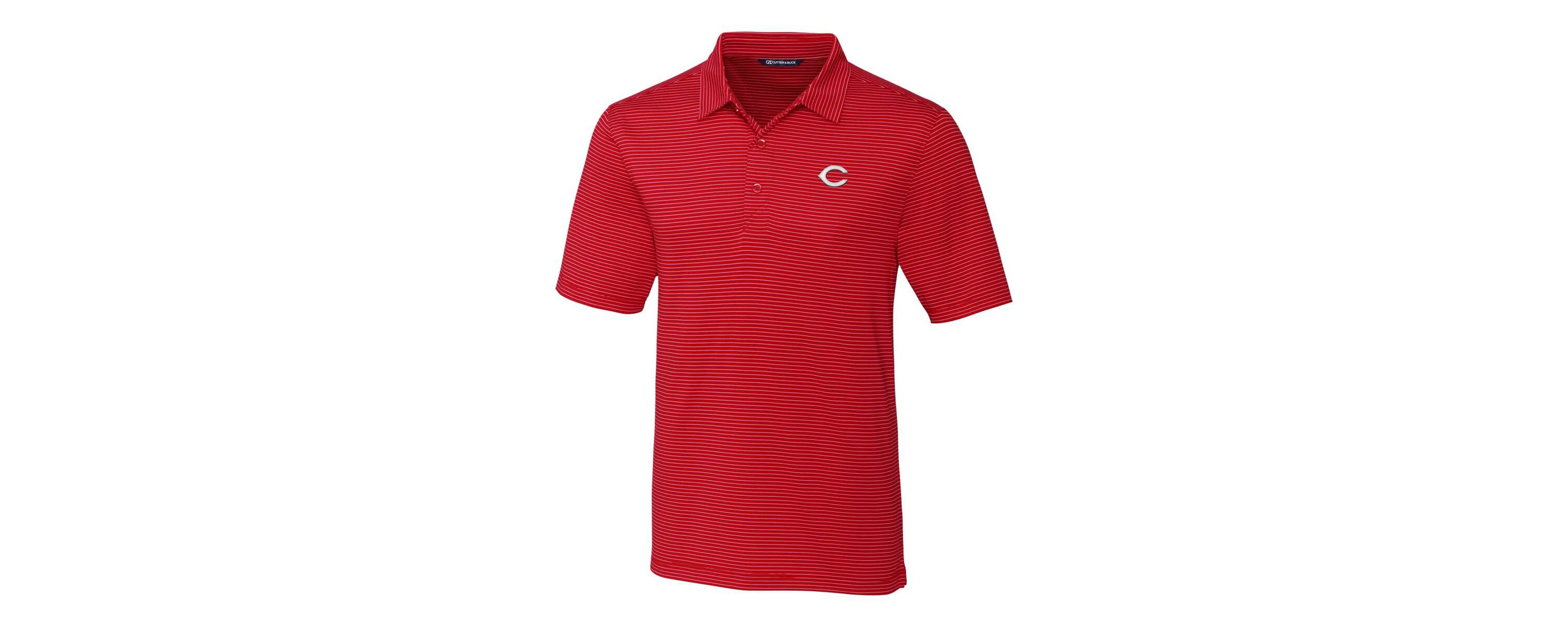 MLB Cincinnati Reds Forge Pencil Stripe Stretch Polo