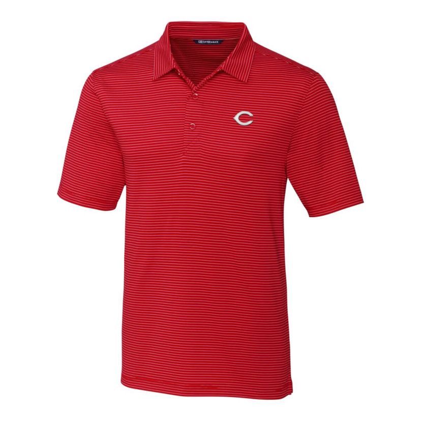 MLB Cincinnati Reds Forge Pencil Stripe Stretch Polo