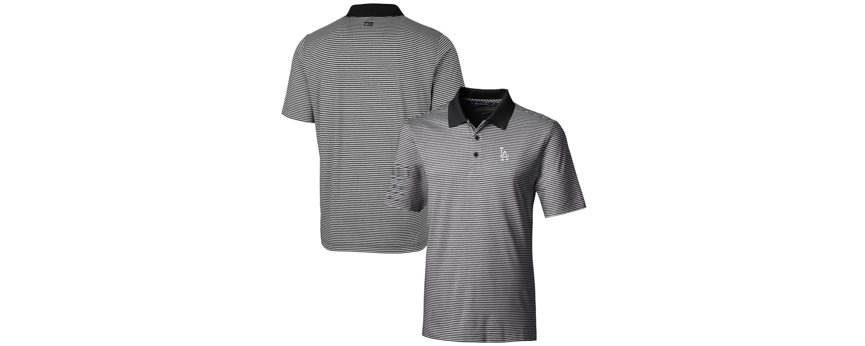 MLB Los Angeles Dodgers Forge Tonal Stripe Stretch Polo