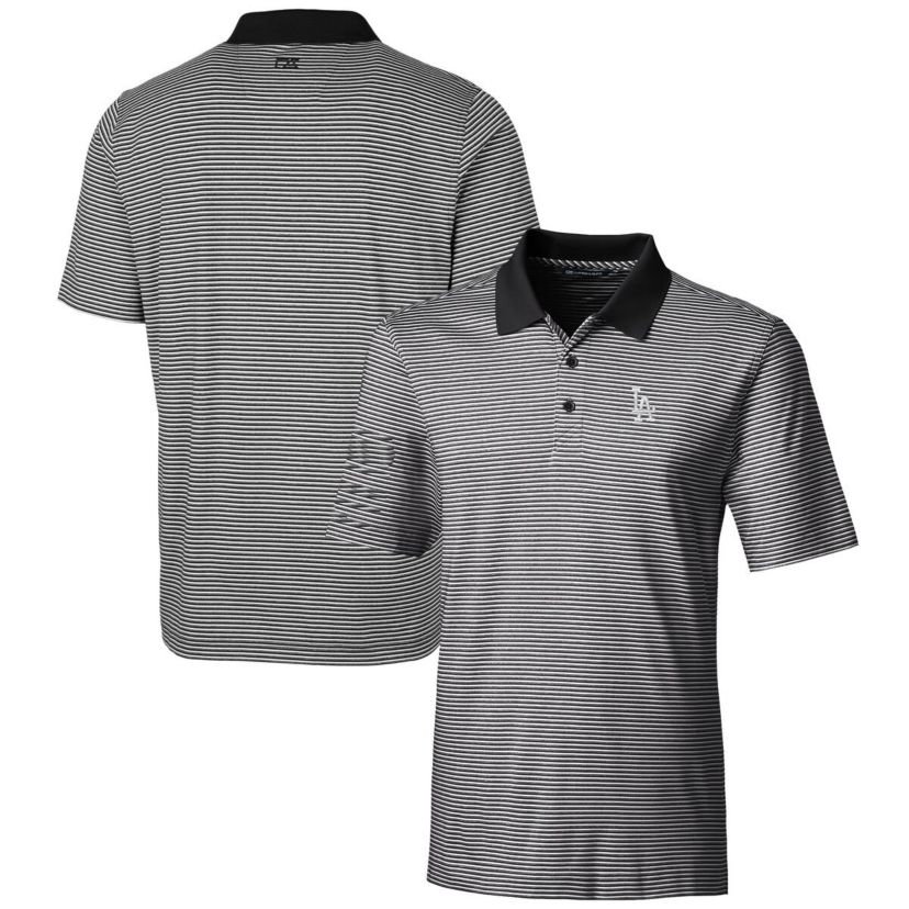 MLB Los Angeles Dodgers Forge Tonal Stripe Stretch Polo