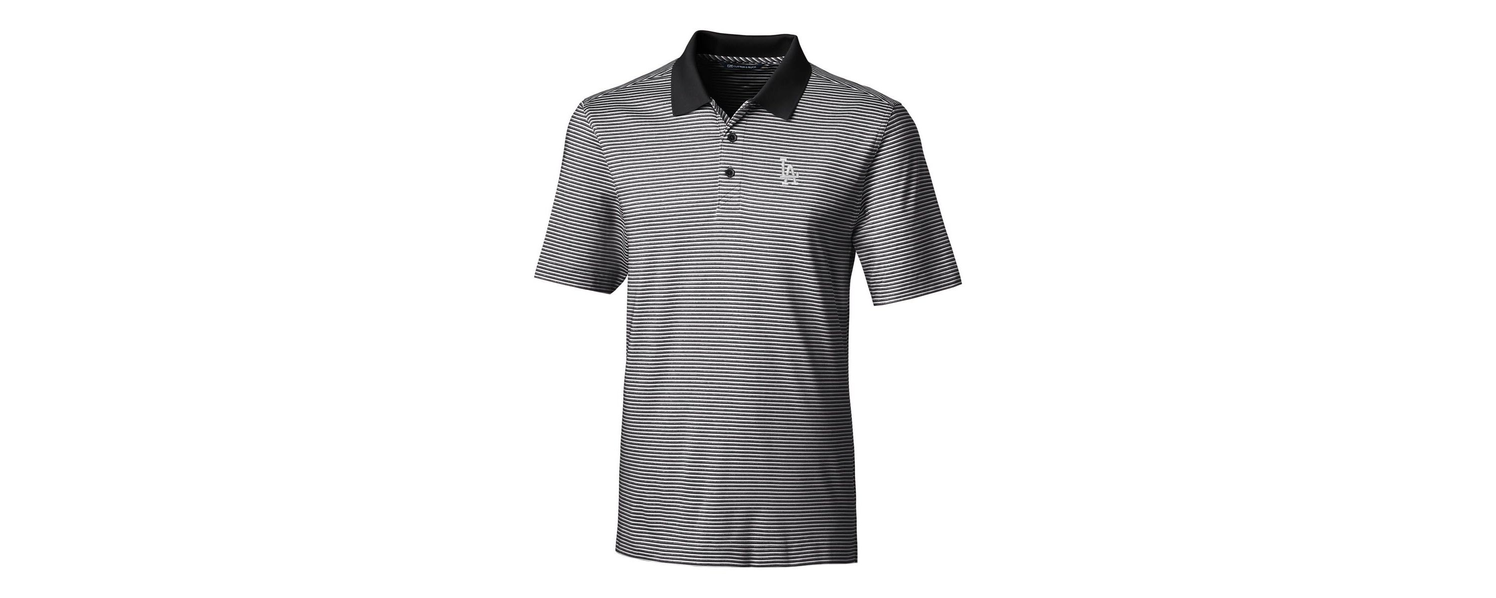 MLB Los Angeles Dodgers Forge Tonal Stripe Stretch Polo