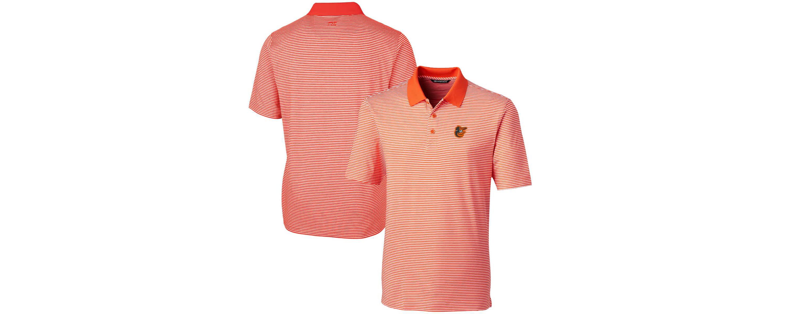 MLB Baltimore Orioles Forge Tonal Stripe Stretch Polo
