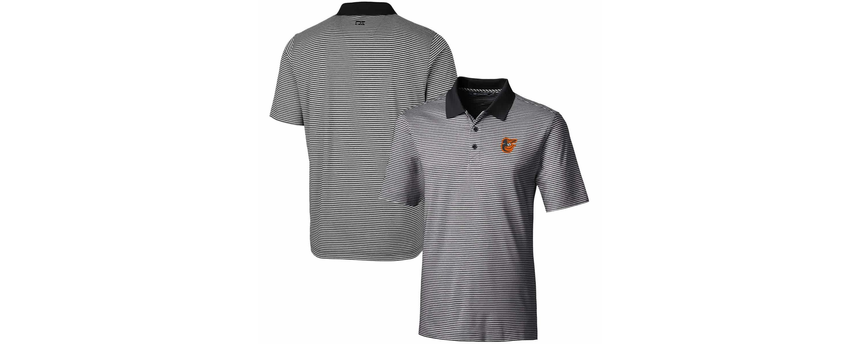MLB Baltimore Orioles Forge Tonal Stripe Stretch Polo