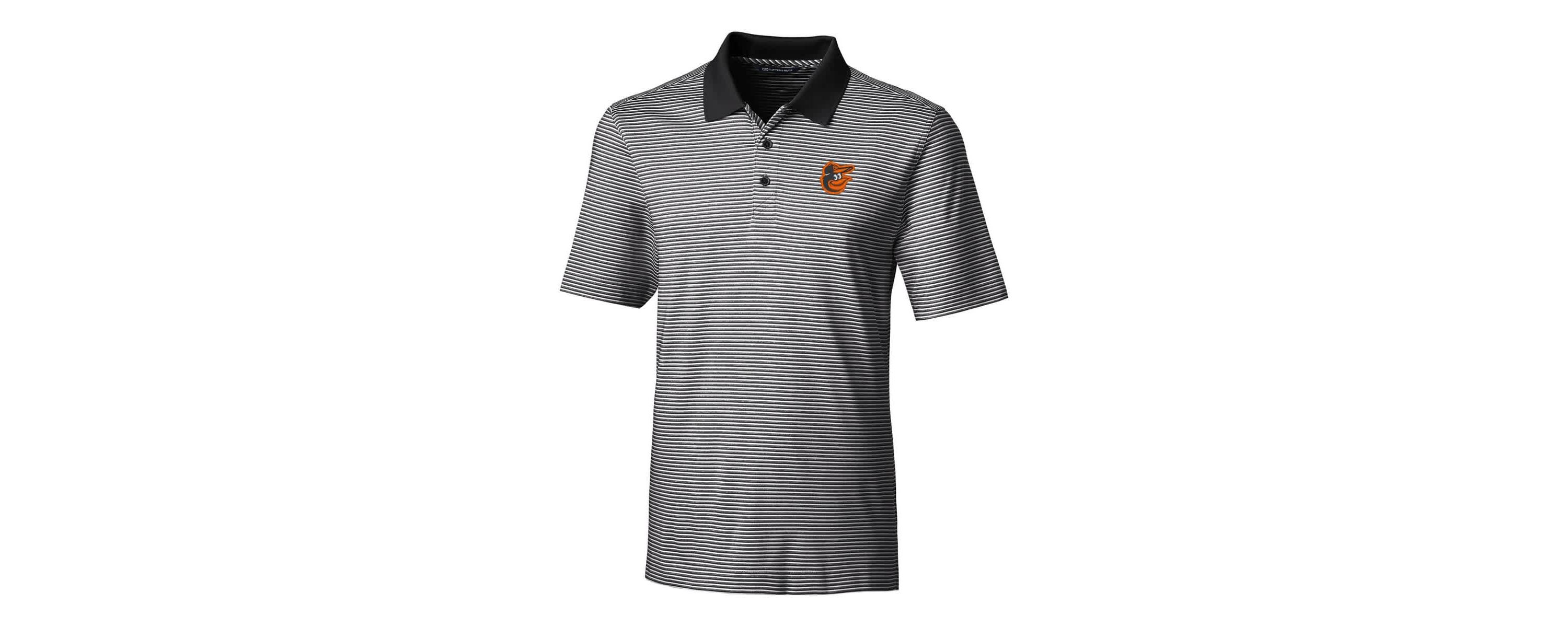 MLB Baltimore Orioles Forge Tonal Stripe Stretch Polo