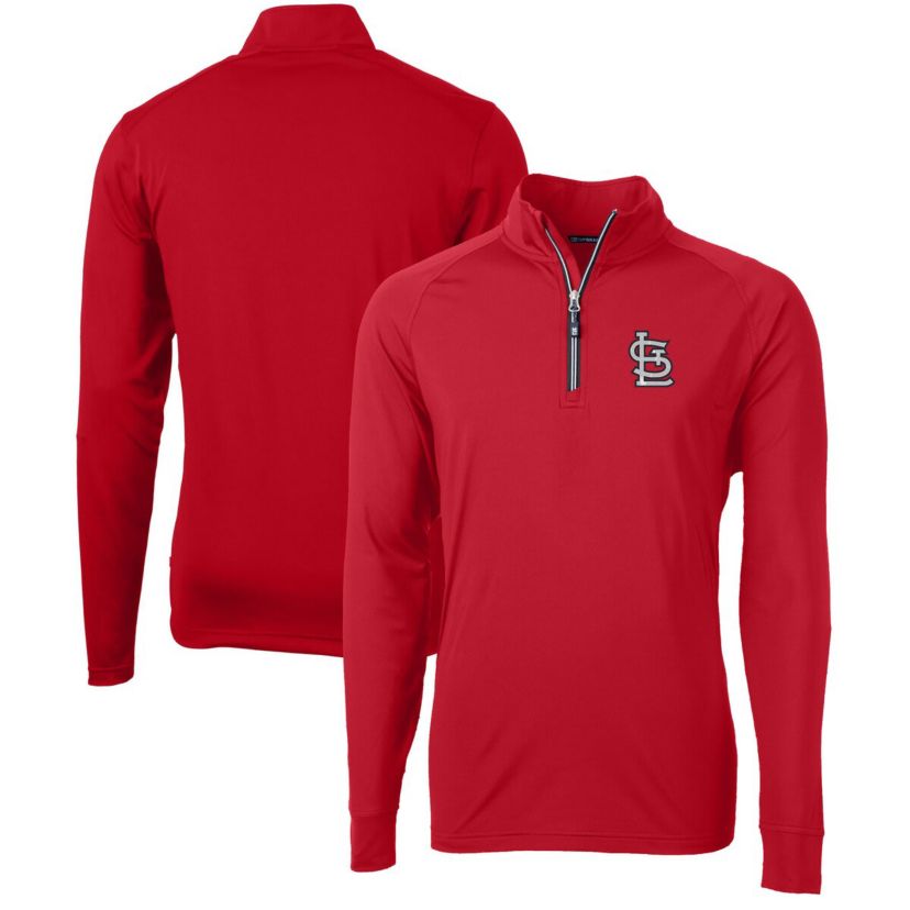 MLB St. Louis Cardinals Adapt Eco Knit Stretch Recycled Quarter-Zip Pullover Top