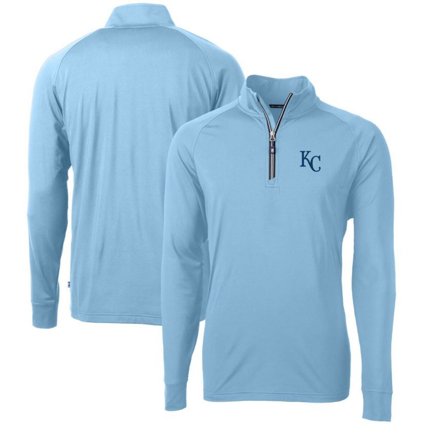 MLB Light Kansas City Royals Adapt Eco Knit Stretch Recycled Quarter-Zip Pullover Top