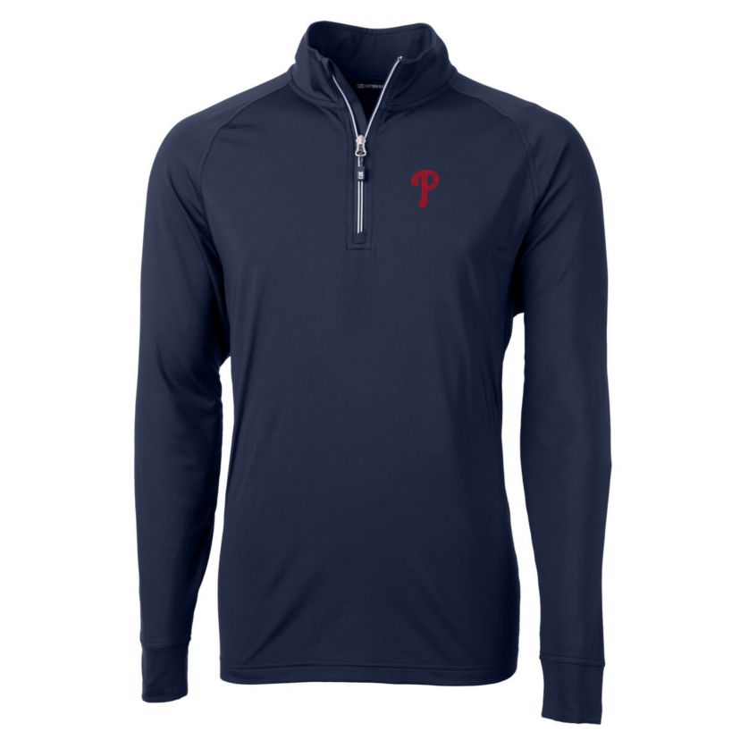 MLB Philadelphia Phillies Adapt Eco Knit Stretch Recycled Quarter-Zip Pullover Top