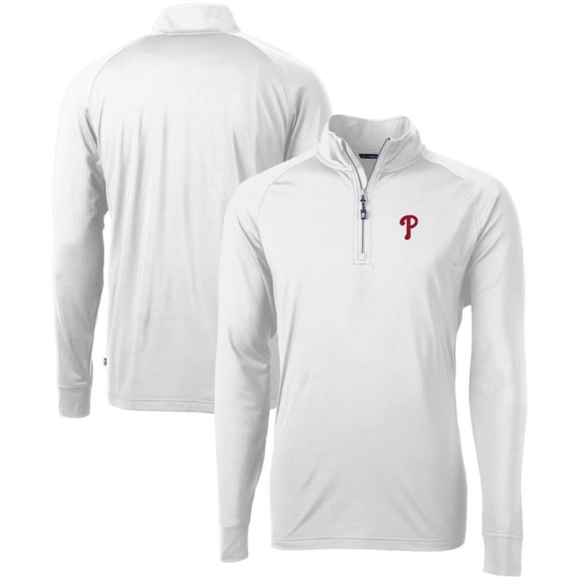MLB Philadelphia Phillies Adapt Eco Knit Stretch Recycled Quarter-Zip Pullover Top