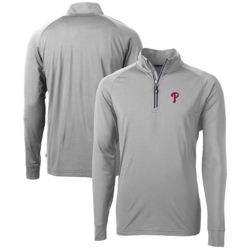 MLB Philadelphia Phillies Adapt Eco Knit Stretch Recycled Quarter-Zip Pullover Top