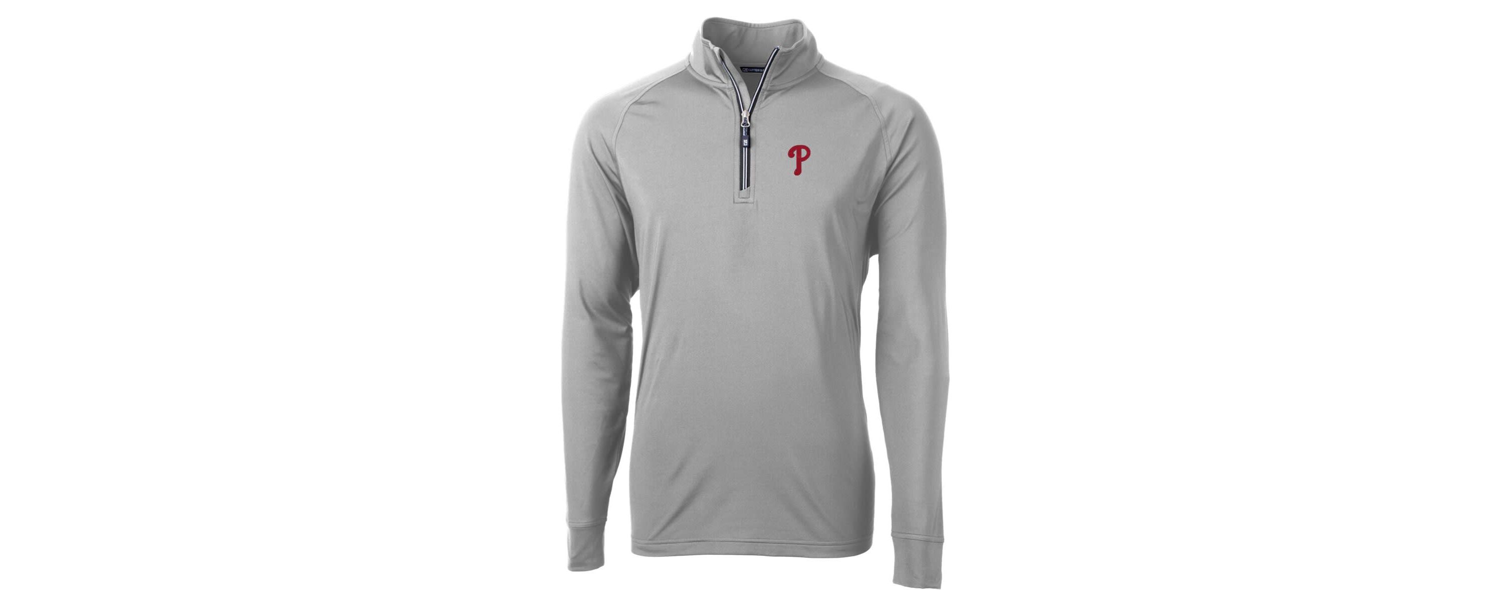 MLB Philadelphia Phillies Adapt Eco Knit Stretch Recycled Quarter-Zip Pullover Top