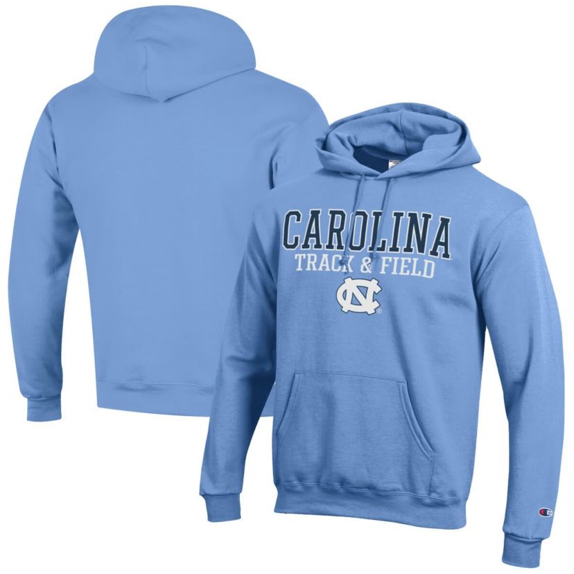 NCAA Carolina North Carolina Tar Heels Track & Field Stack Powerblend Pullover Hoodie