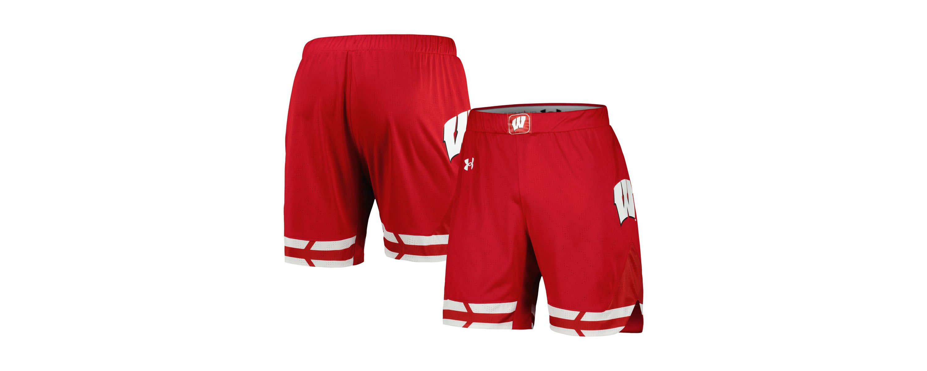 NCAA Under Armour Wisconsin Badgers Replica Basketball Shorts