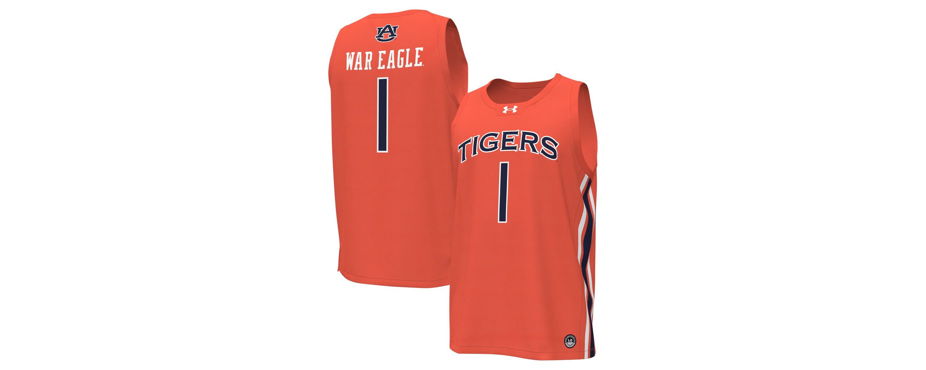 NCAA Under Armour #1 Auburn Tigers Replica Basketball Jersey
