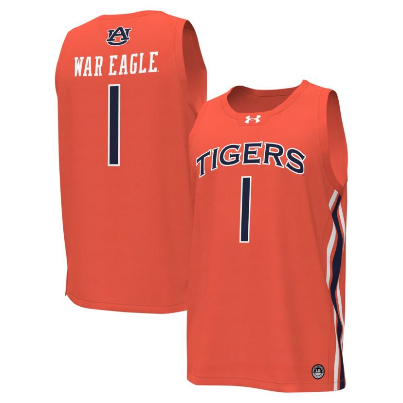 NCAA Under Armour #1 Auburn Tigers Replica Basketball Jersey