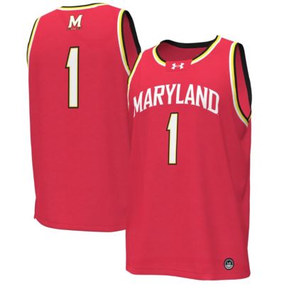 Men's NCAA Under Armour #1 Maryland Terrapins Replica Basketball Jersey -  3204155200085354