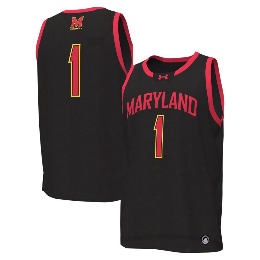 NCAA Under Armour #1 Maryland Terrapins Replica Basketball Jersey