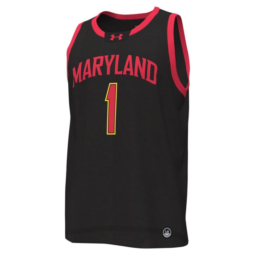 NCAA Under Armour #1 Maryland Terrapins Replica Basketball Jersey