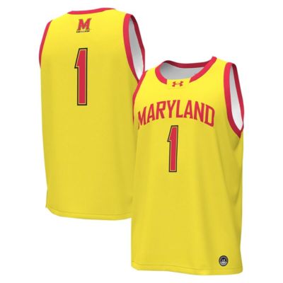 Men's NCAA Under Armour #1 Maryland Terrapins Replica Basketball Jersey -  3204155200085356