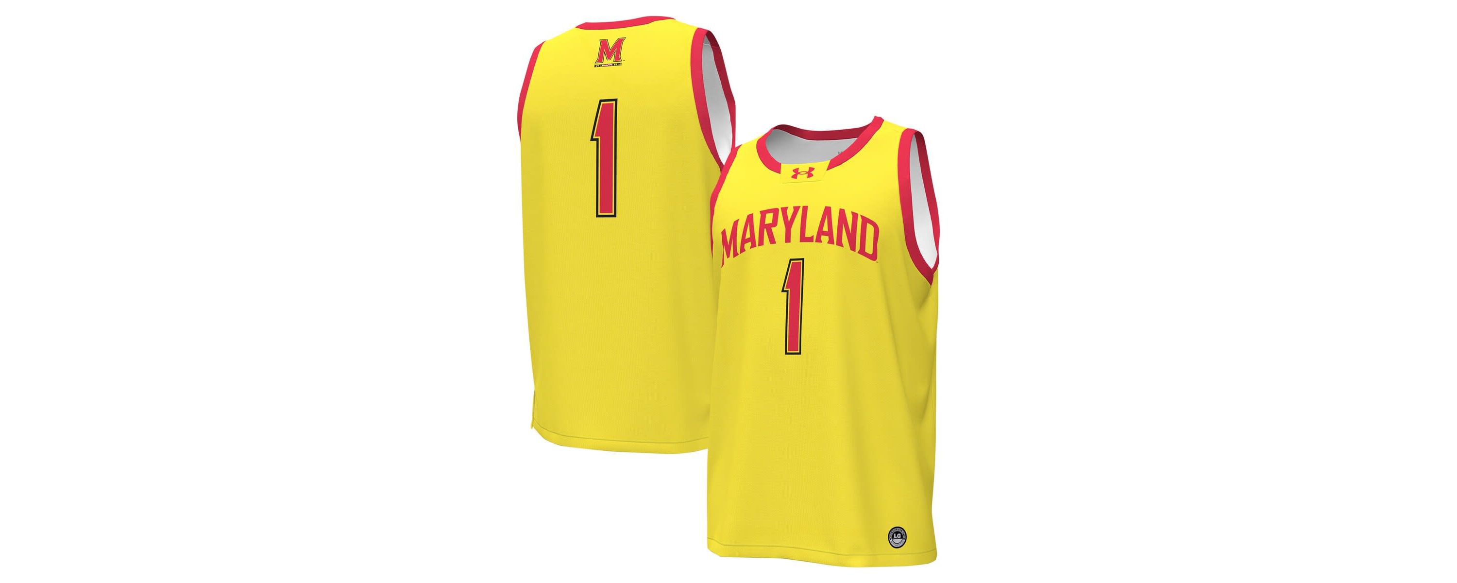 NCAA Under Armour #1 Maryland Terrapins Replica Basketball Jersey