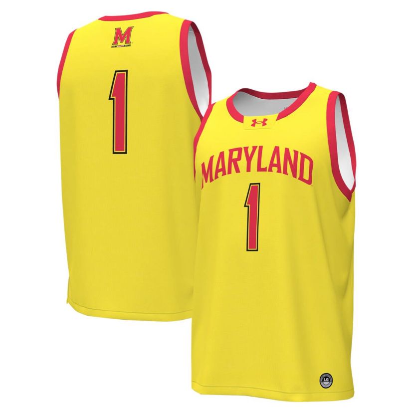 NCAA Under Armour #1 Maryland Terrapins Replica Basketball Jersey