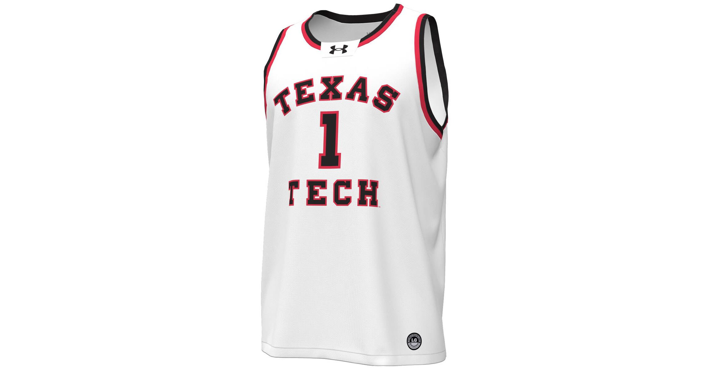 Texas Tech Red Raiders NCAA Under Armour #1 Texas Tech Raiders Throwback Replica Basketball Jersey