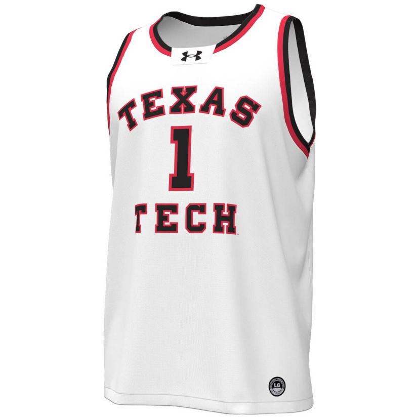 Texas Tech Red Raiders NCAA Under Armour #1 Texas Tech Raiders Throwback Replica Basketball Jersey