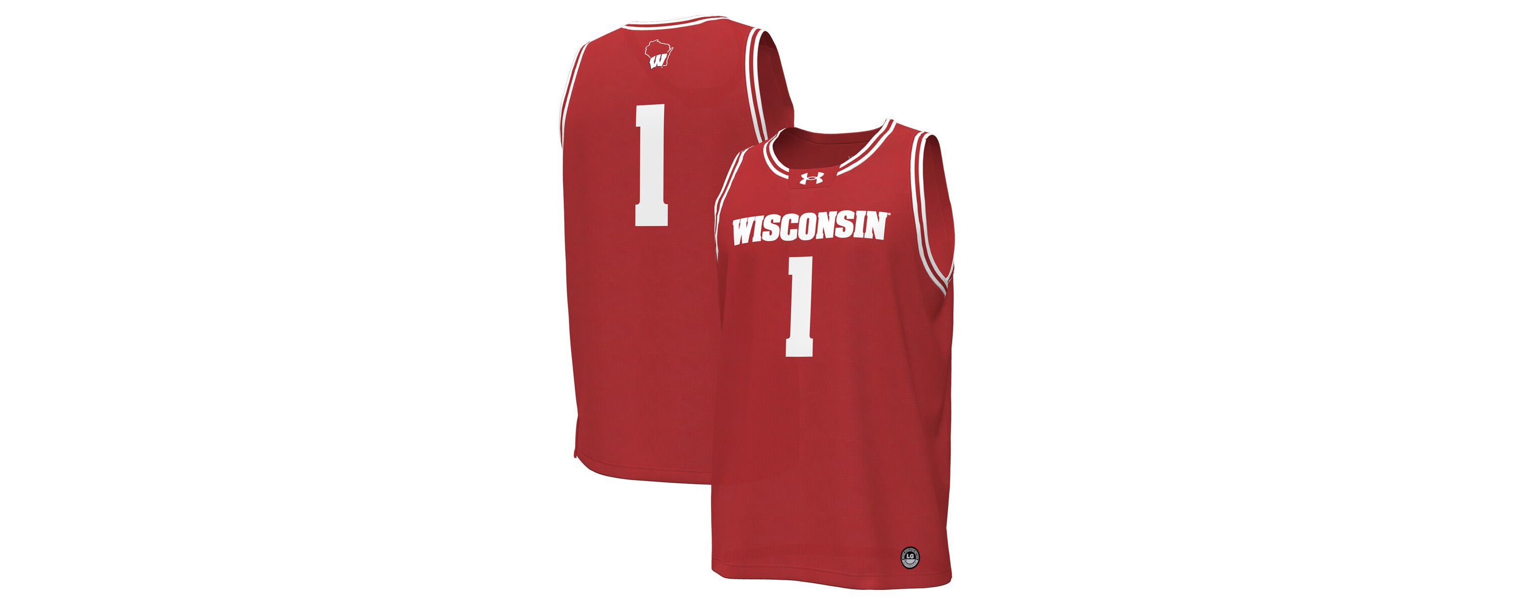 NCAA Under Armour #1 Wisconsin Badgers Replica Basketball Jersey
