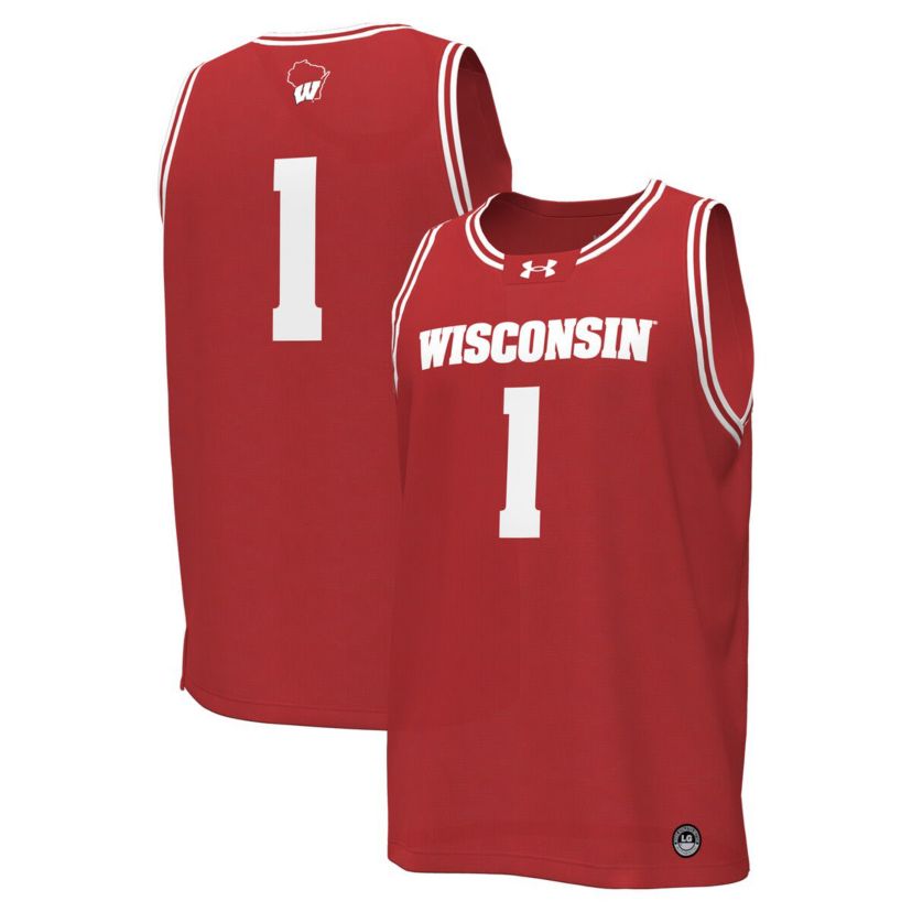 NCAA Under Armour #1 Wisconsin Badgers Replica Basketball Jersey