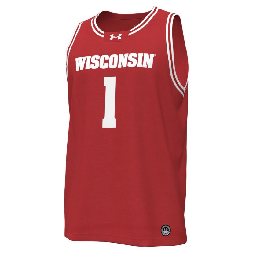 NCAA Under Armour #1 Wisconsin Badgers Replica Basketball Jersey