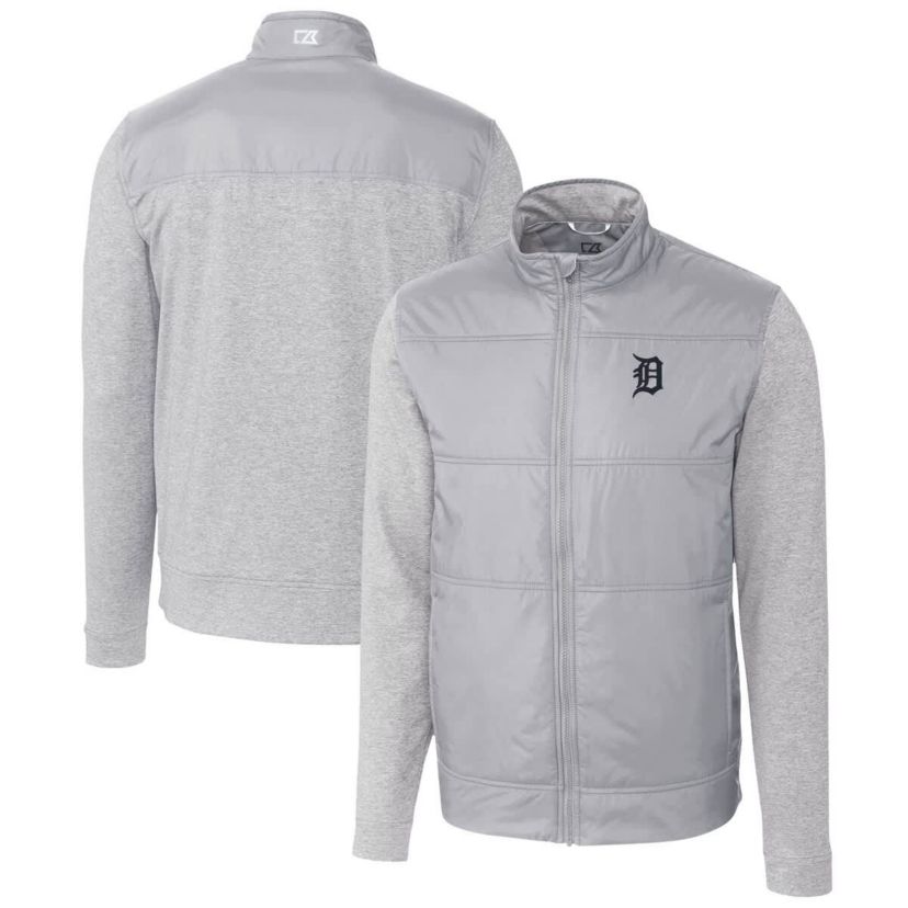 MLB Detroit Tigers Stealth Hybrid Quilted Full-Zip Windbreaker Jacket