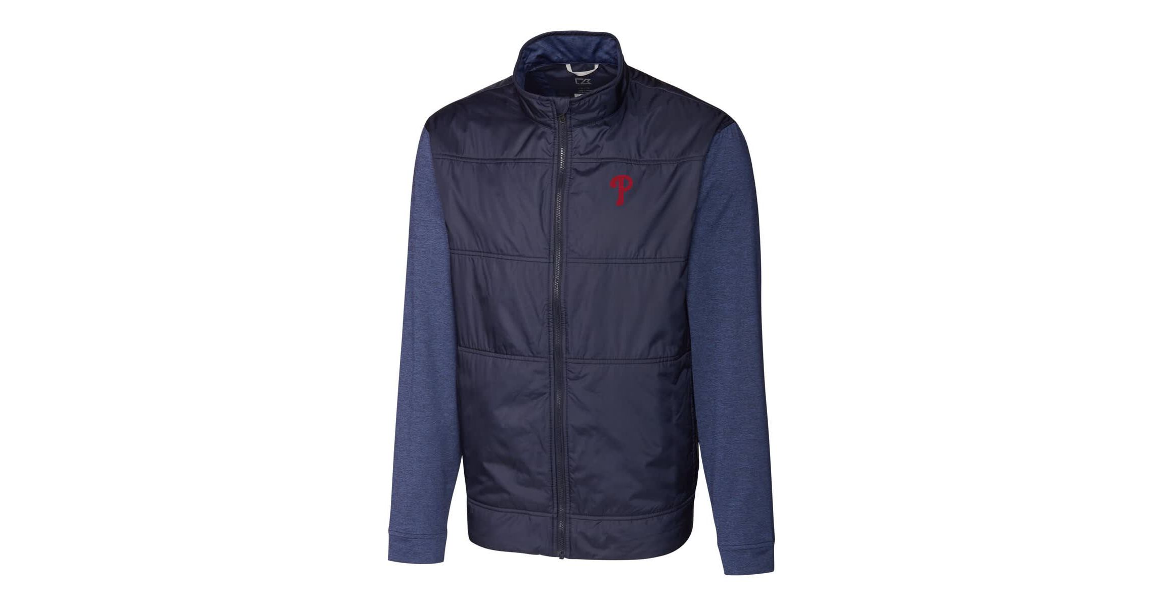 MLB Philadelphia Phillies Stealth Hybrid Quilted Full-Zip Windbreaker Jacket